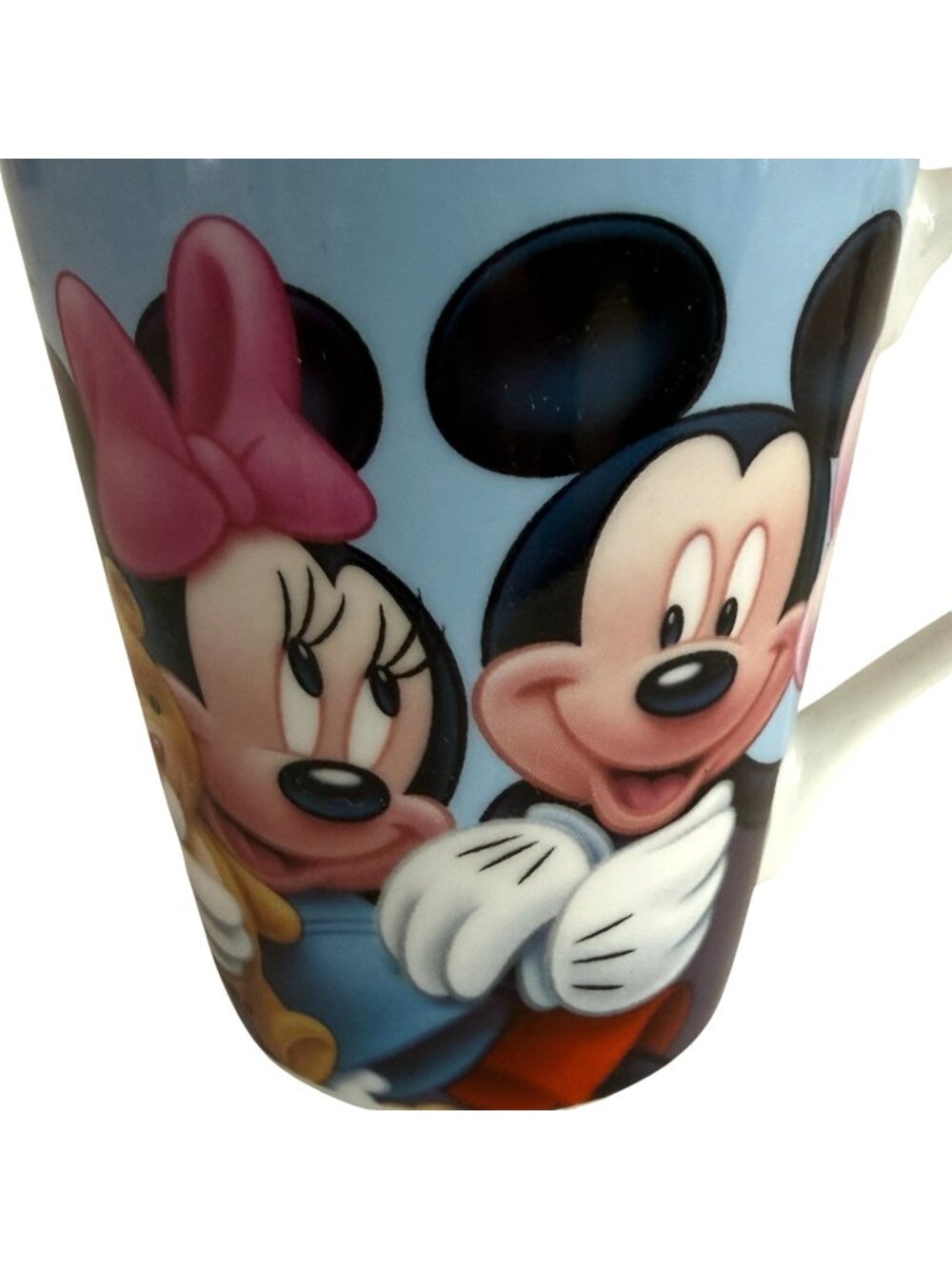 Disney Mickey Mouse And Minnie Coffee Mug Cup Carnival Scene Ceramic 10 OZ